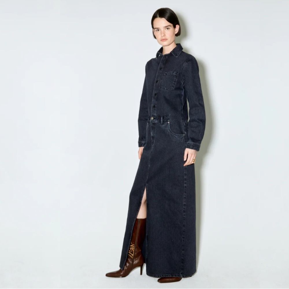 RAY DEMIN DRESS Dark Grey